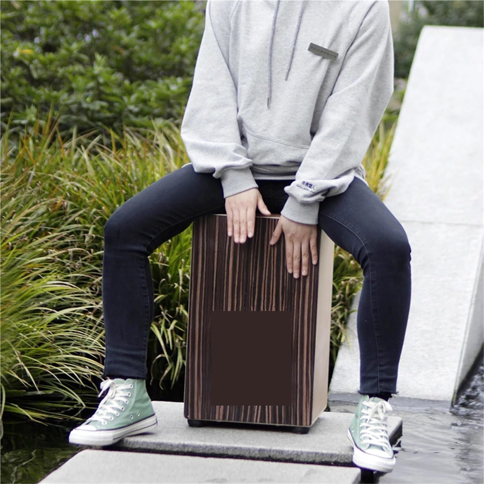 Cajon Cajon portatile, compatto, in legno, da viaggio, con custodia, strumento musicale a percussione