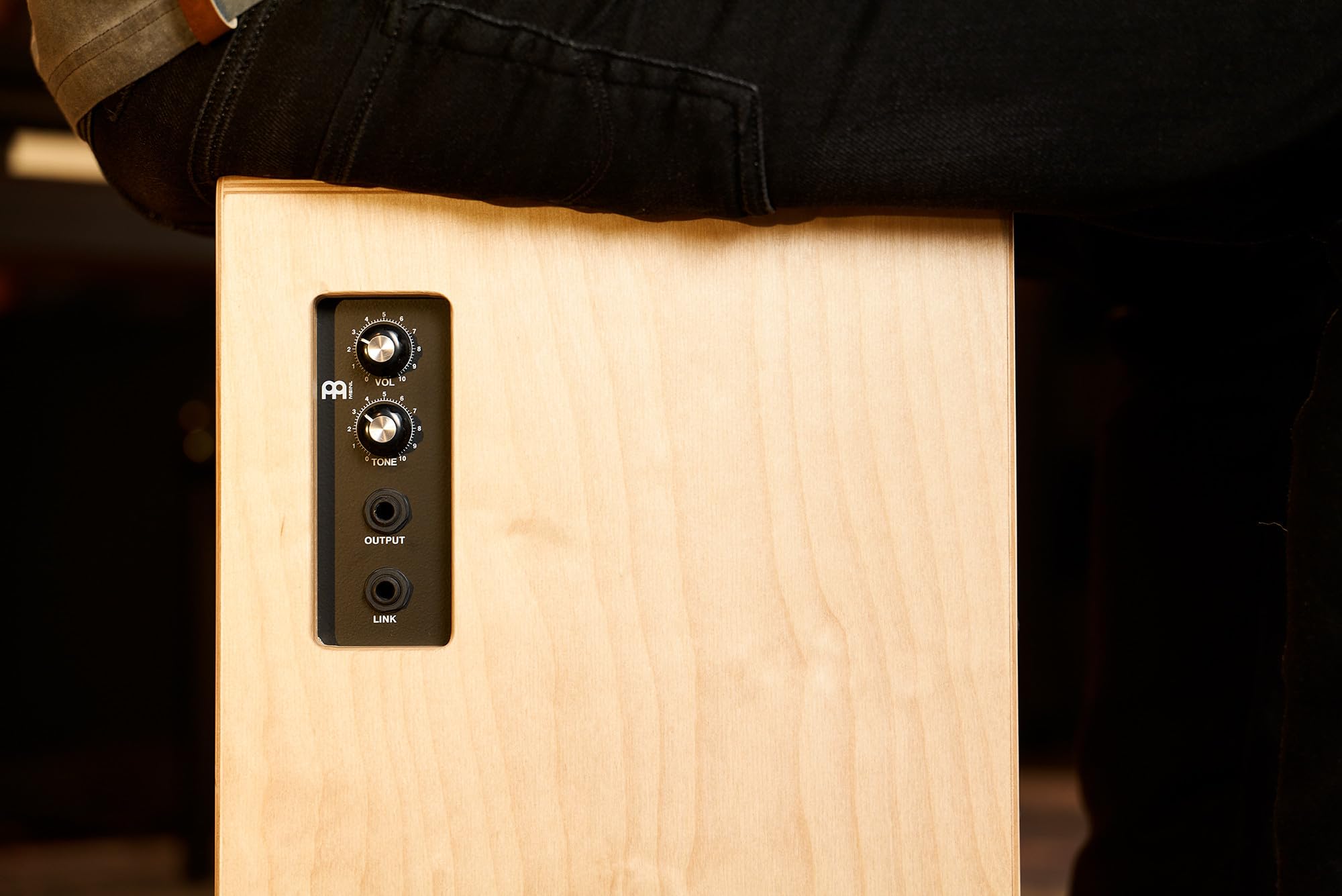 Meinl Percussion Pickup Snarecraft Cajon - Grande Drum Box con Pickup, Rullante e Basso - Superficie di Suono in Betulla del Baltico (PSC100NT)