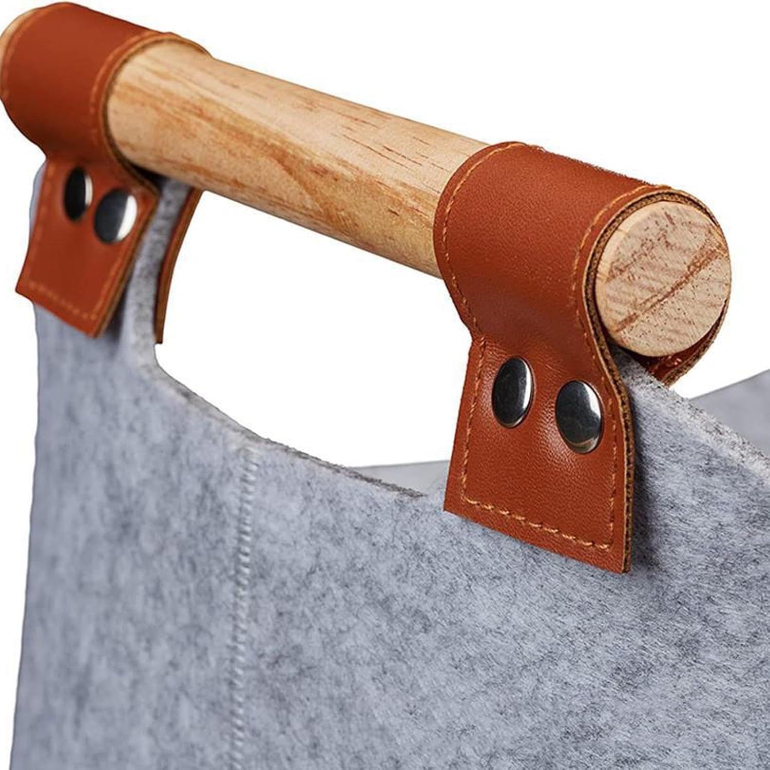 Felt Basket Portable Thickened Outdoor Felt Firewood Carrier Log Storage