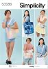 Simplicity SS3086OS Easy to Make Lined Patchwork Bags Sewing Pattern Packet, Design Code S3086, One Size