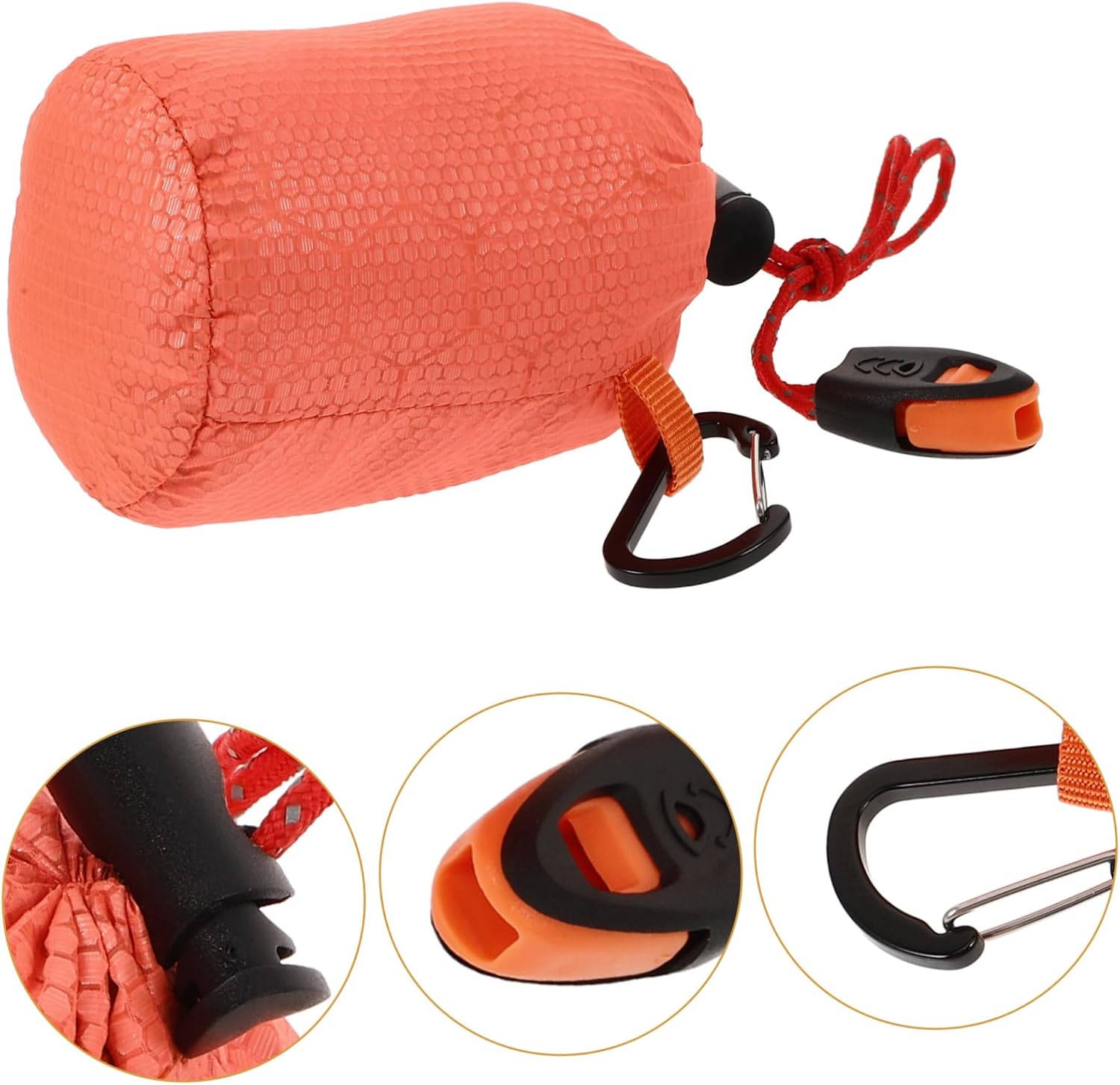 Waterproof Thermal Reflective Storage Bag with Drawstring for Camping Emergency Sleeping Bag Compression Sack for Travel Survival Gear