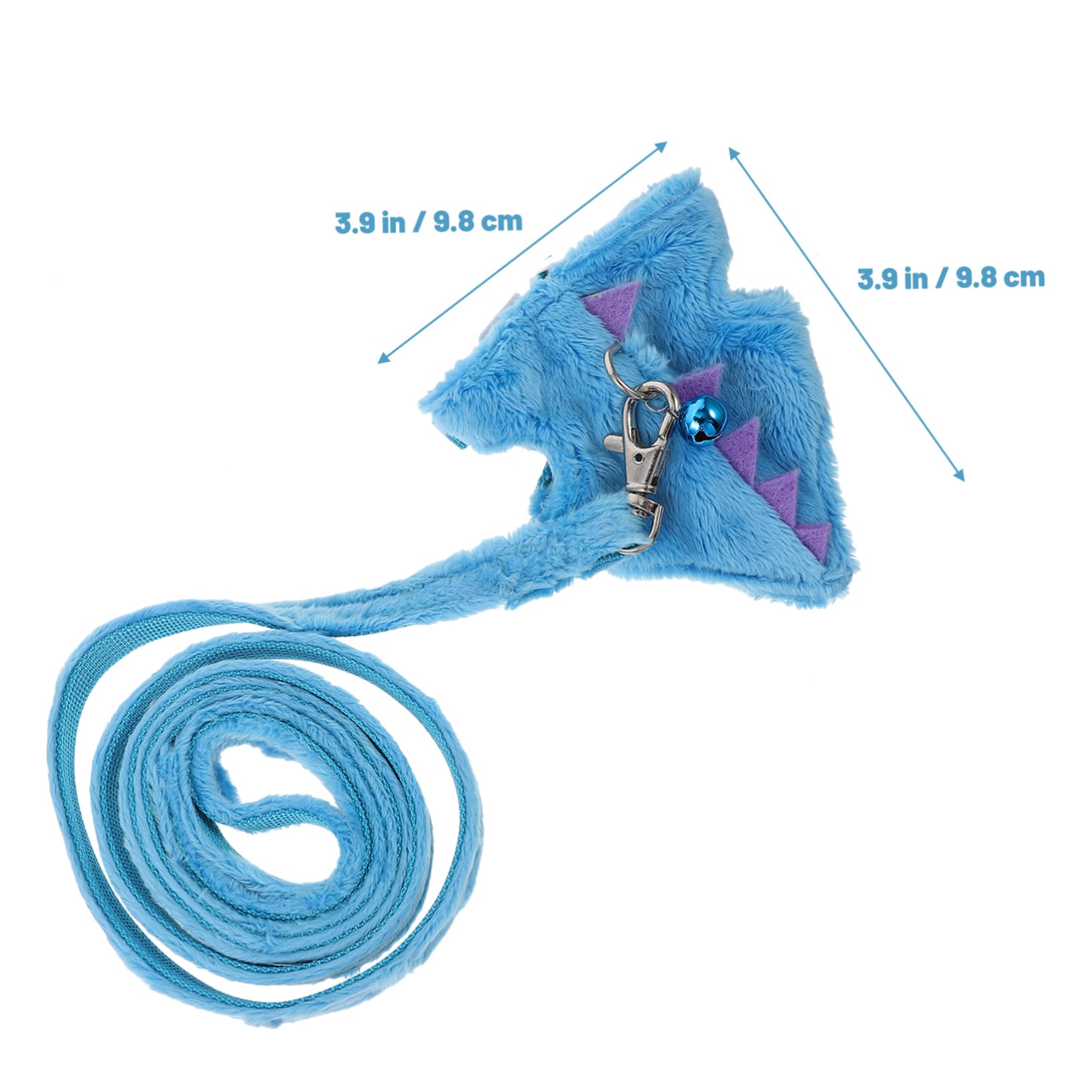 Yardwe Comfortable Ferret Vest Leash Animal Walking Harness with Bell Lightweight Traction Rope for Ferrets Dwarf Hamsters and Pets Color Random