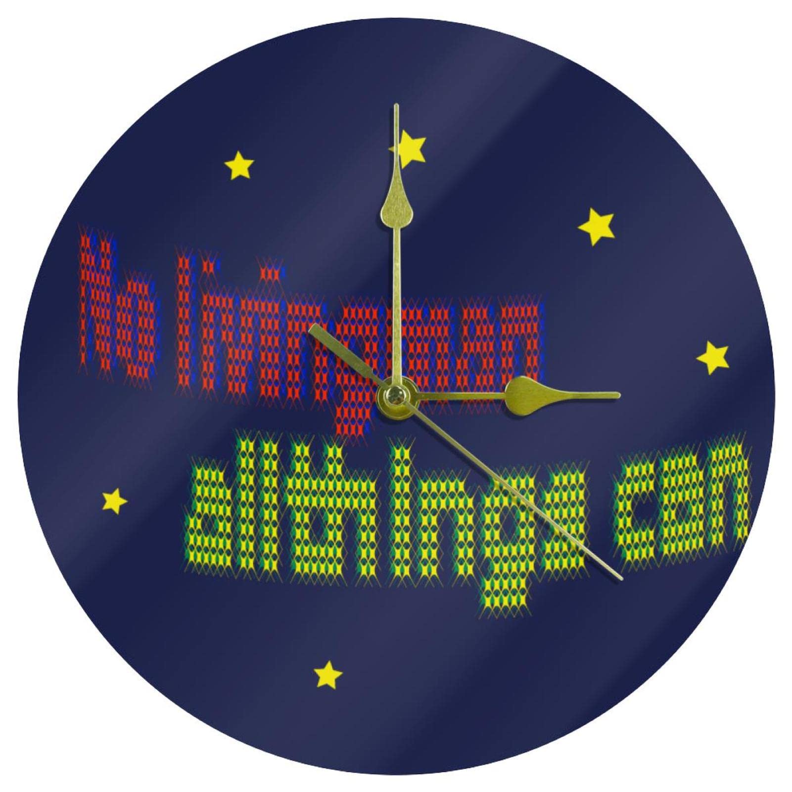 Horloge murale en acrylique mosaïque 24 cm à quartz silencieuse pour salon
