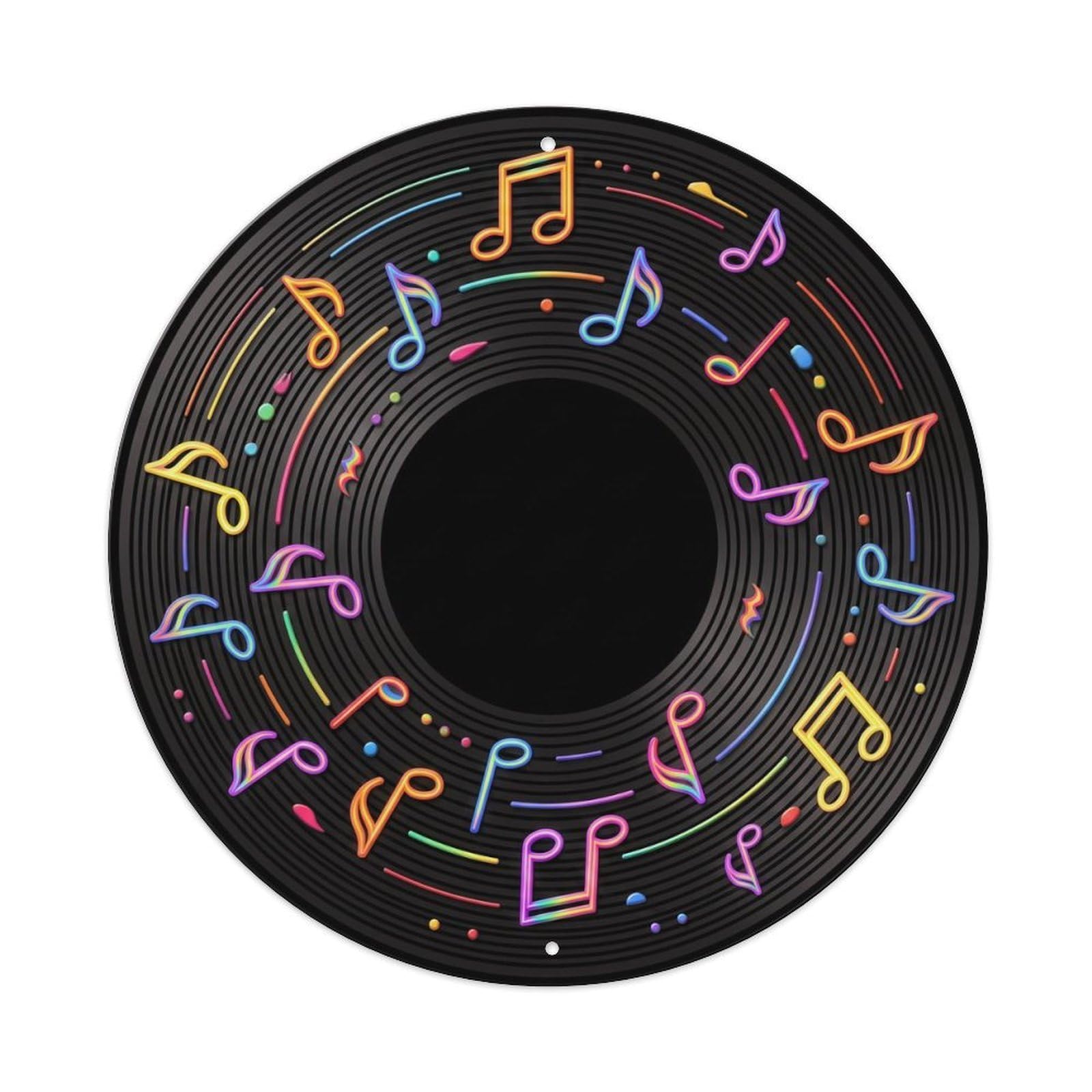 Colorful Music Vinyl Records Relief Color Texture Metal Tin Sign