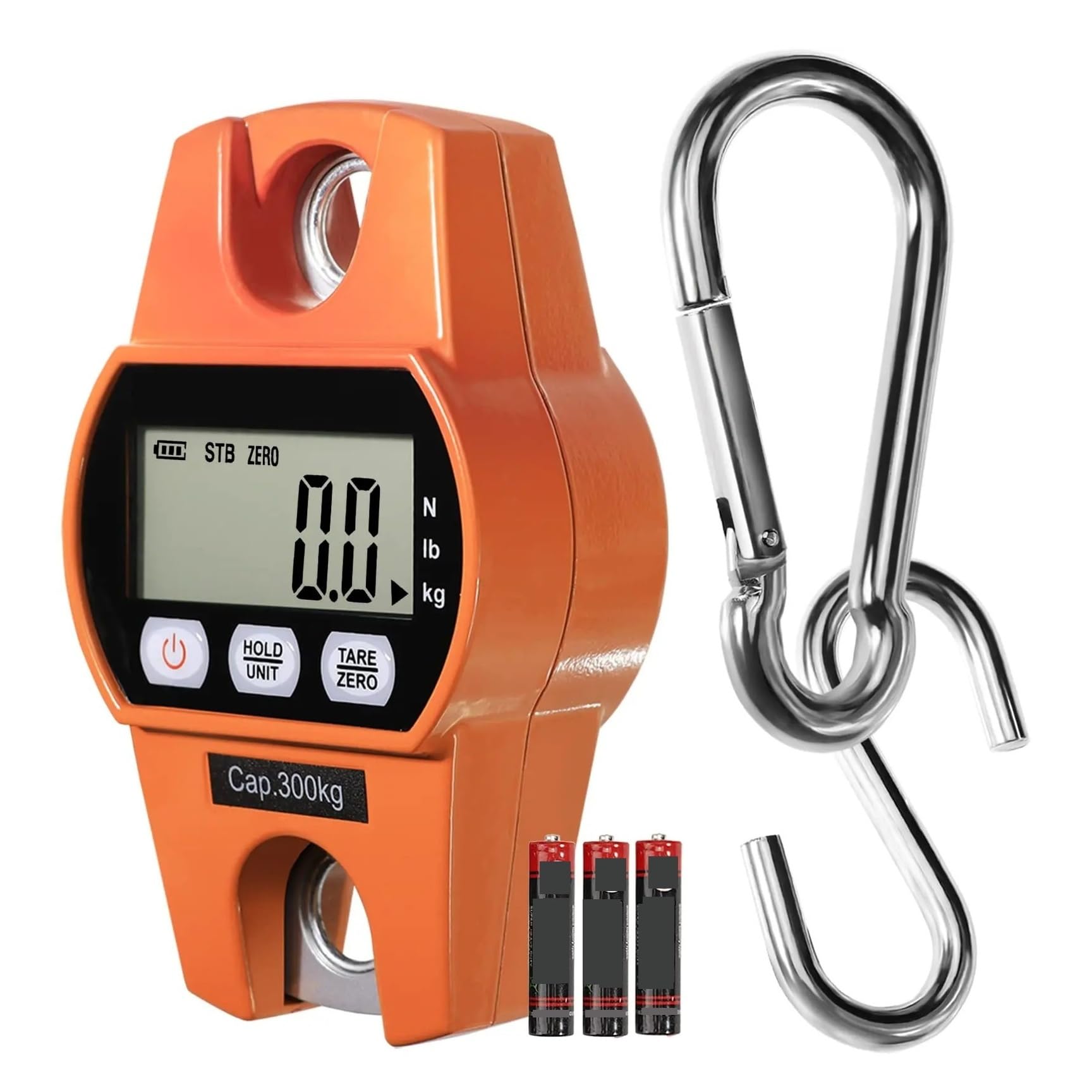 Digital Crane Scale, 660Lb 300Kg Hanging Scale for Farm, Hunting, Bow Pulling, Walleye and with Precision Sensor Hanging Digital Scale(Nero)