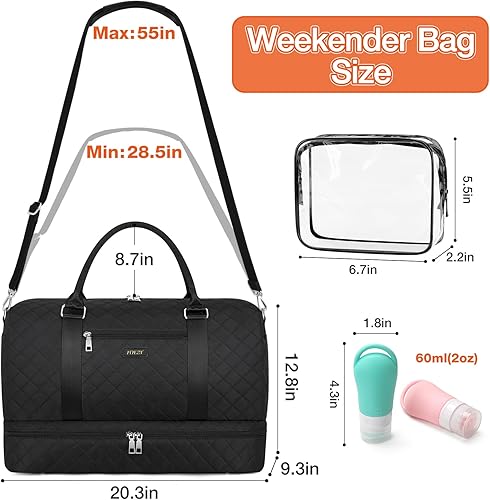 Miniatura 6 de ITIEZY Bolsa de viaje para mujer, bolsa de fin de semana para mujer, bolsa de viaje de fin de semana, bolsa de fin de semana para mujer, bolsa de