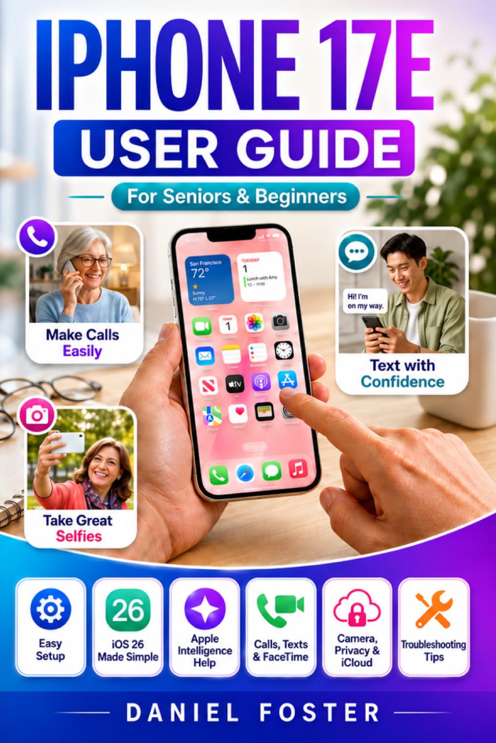 IPHONE 17E USER GUIDE For Seniors & Beginners: Complete Manual to Set Up and Use Your New Phone, Master iOS 26, Apple Intelligence, Camera, Apps, Privacy, iCloud and Troubleshooting