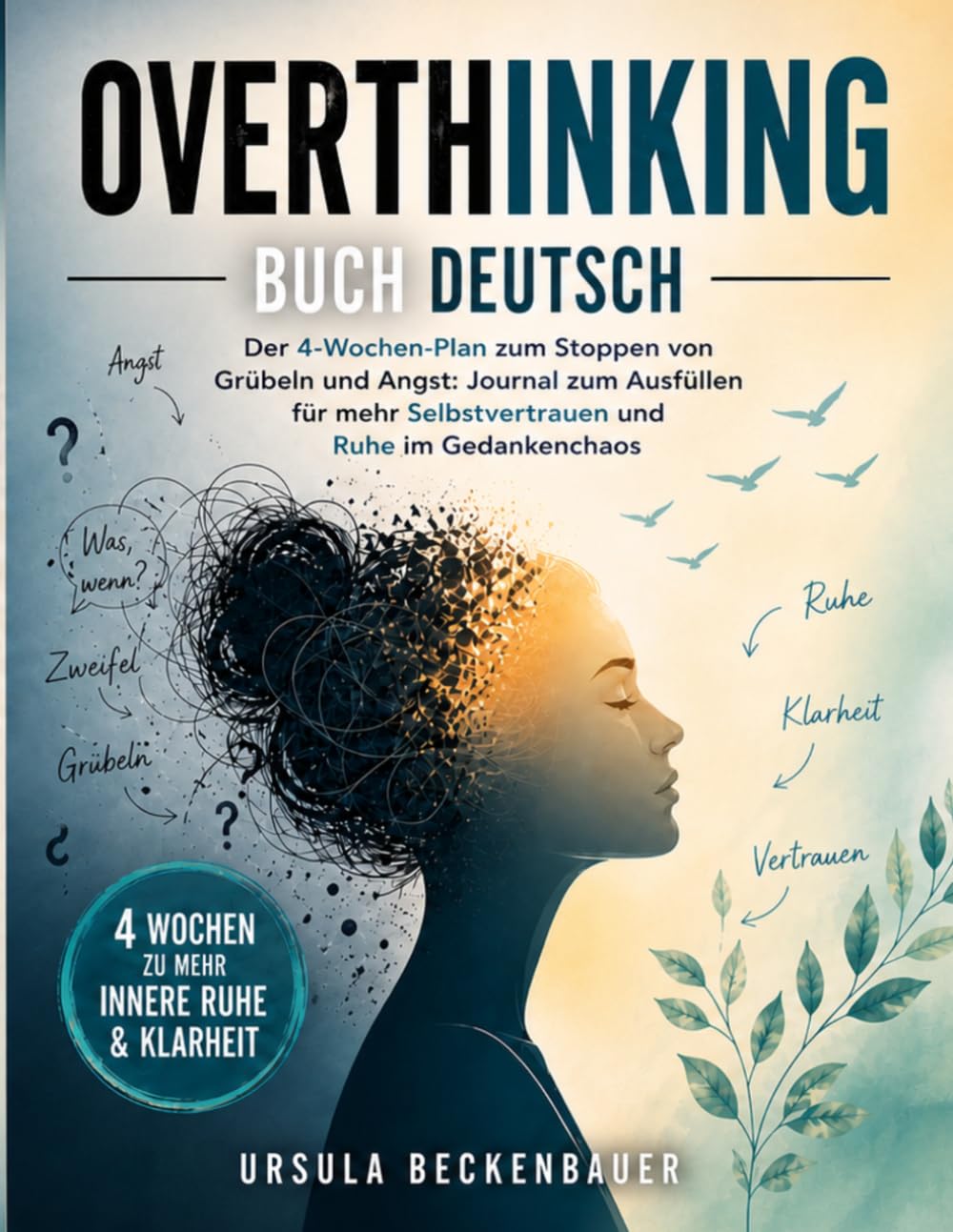 Overthinking Buch Deutsch: Der 4-Wochen-Plan zum Stoppen von Grübeln und Angst: Journal zum Ausfüllen für mehr Selbstvertrauen und Ruhe im Gedankenchaos