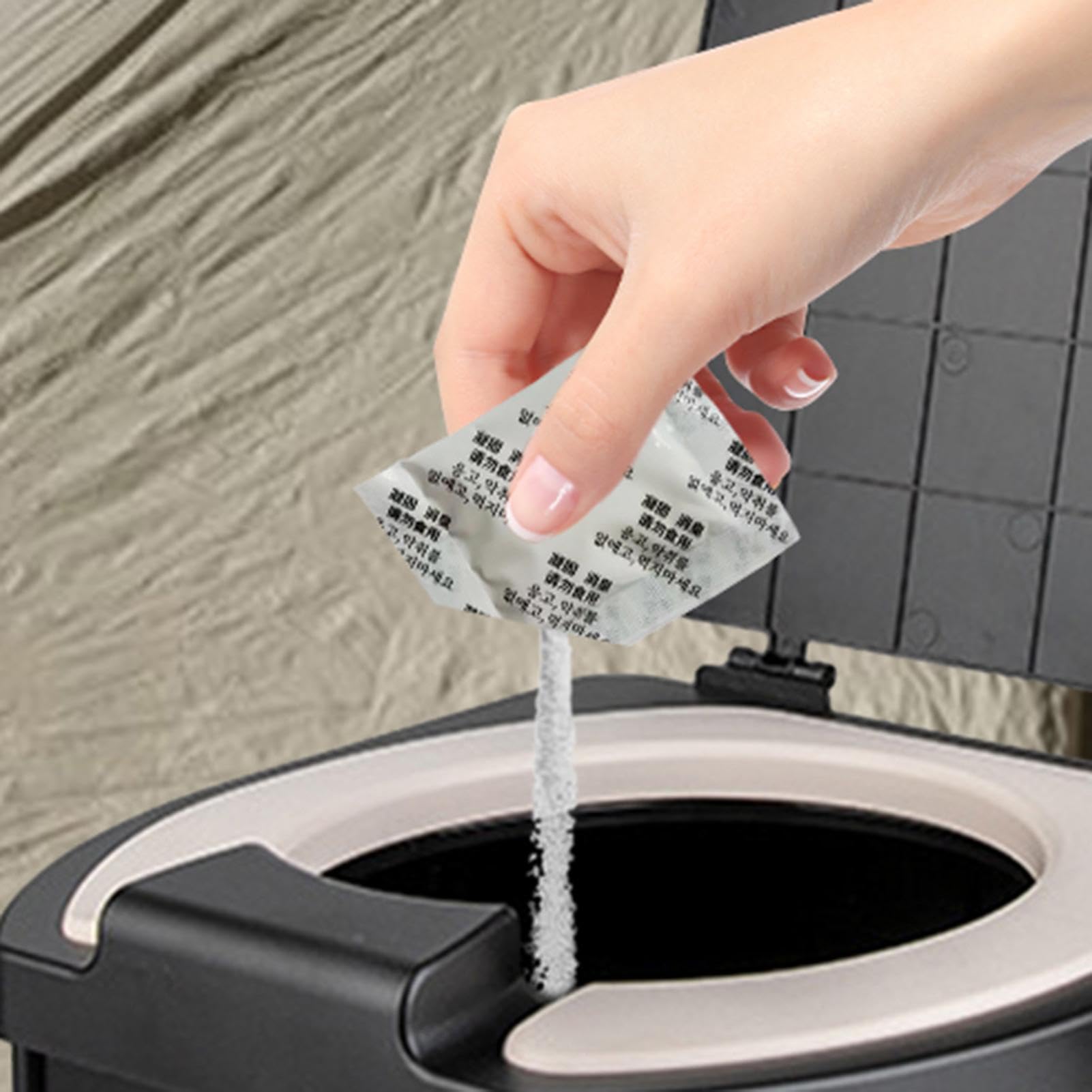 Polvere assorbente per urina, coagulante portatile, gel assorbente per urina, confezione di gel ecologico per WC, portatile, per WC, campeggio, coagulante, casa
