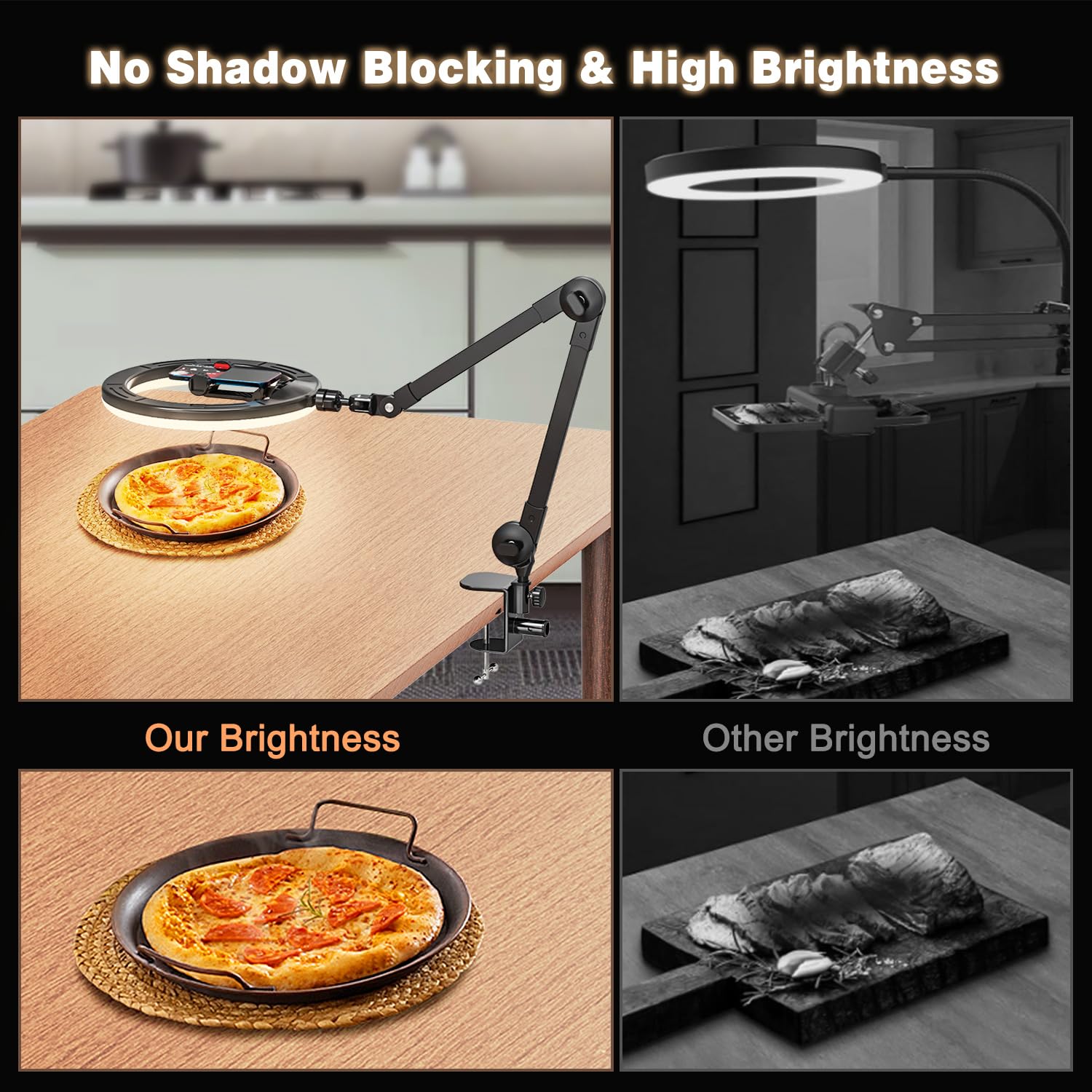Your Spark Led Ringlamp Met Statief - 45 7 Cm - 18 Inch  Verstelbaar Incl Telefoonhouder   Flitser   Ring Lamp   Vlog   Make Up Light