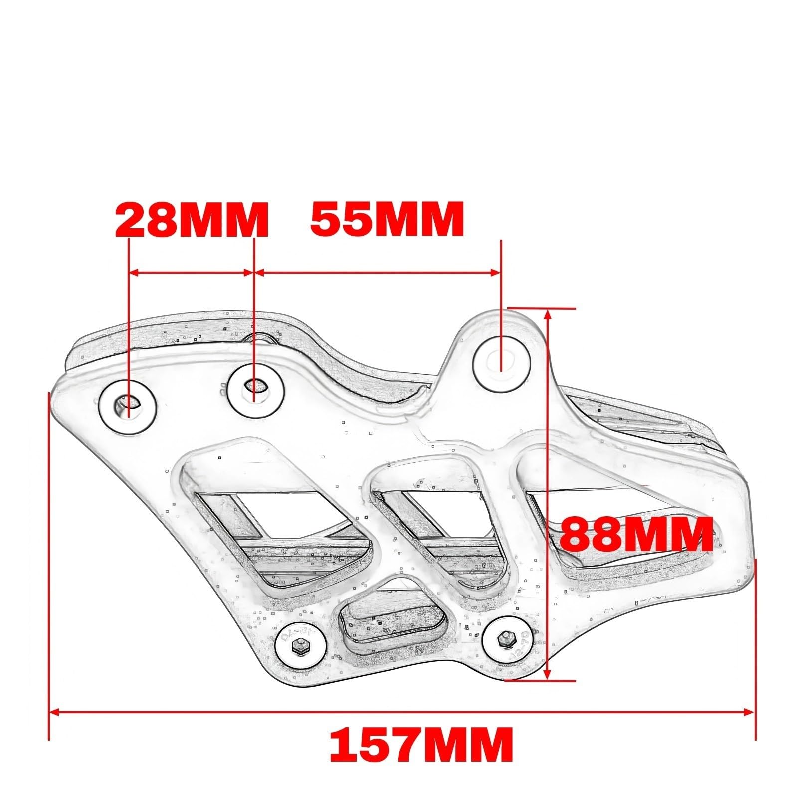 Para Yamaha YZ450FX 2016-2022 Protector Guía Cadena Trasera