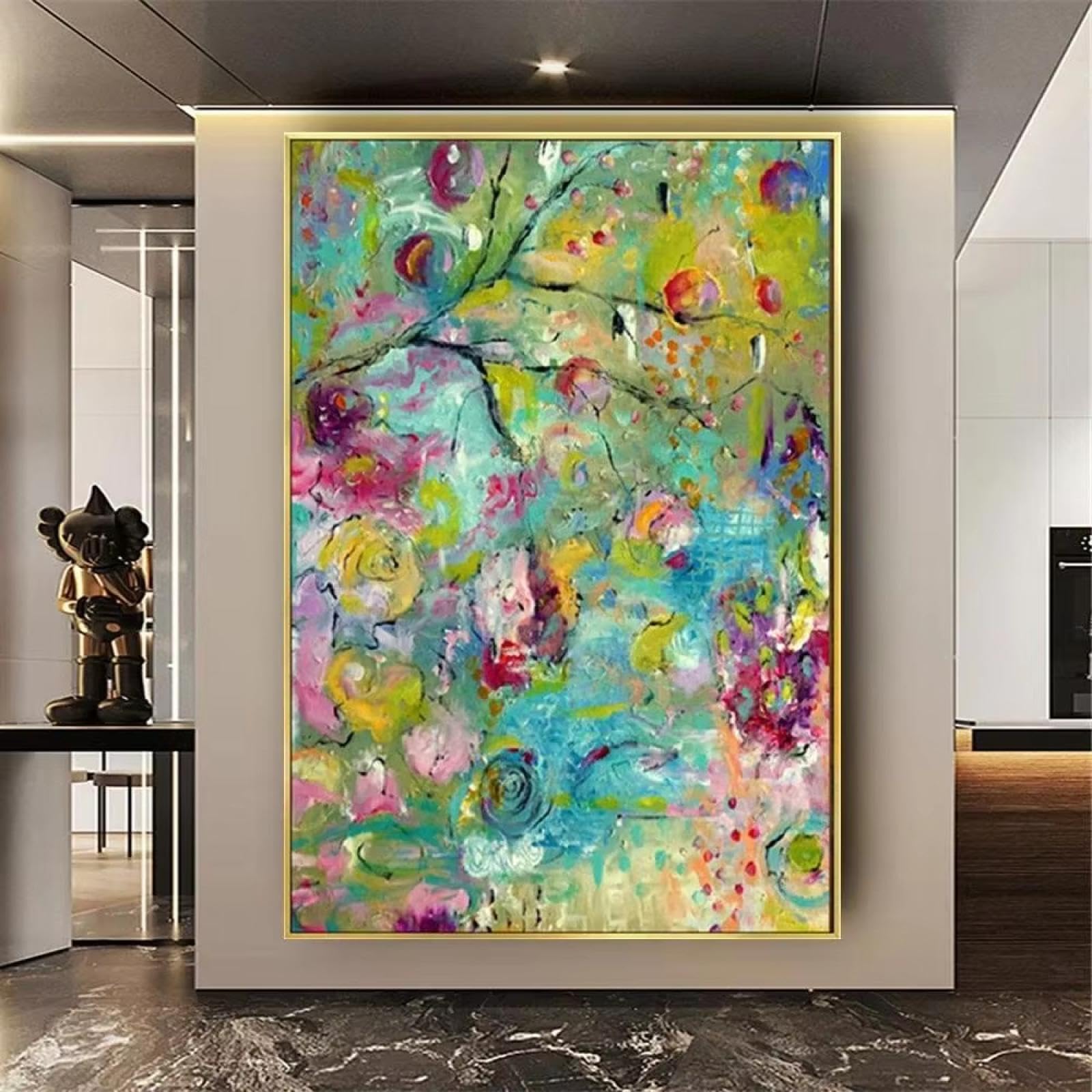 Tableau abstrait avec cadre 70x108cm haute définition - 6