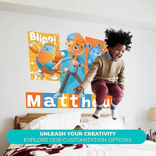Miniatura 2 de EGD Nombre personalizado Blippi & TABBS Decoración de pared para niños, nombre personalizado para la decoración de la habitación de tu bebé,