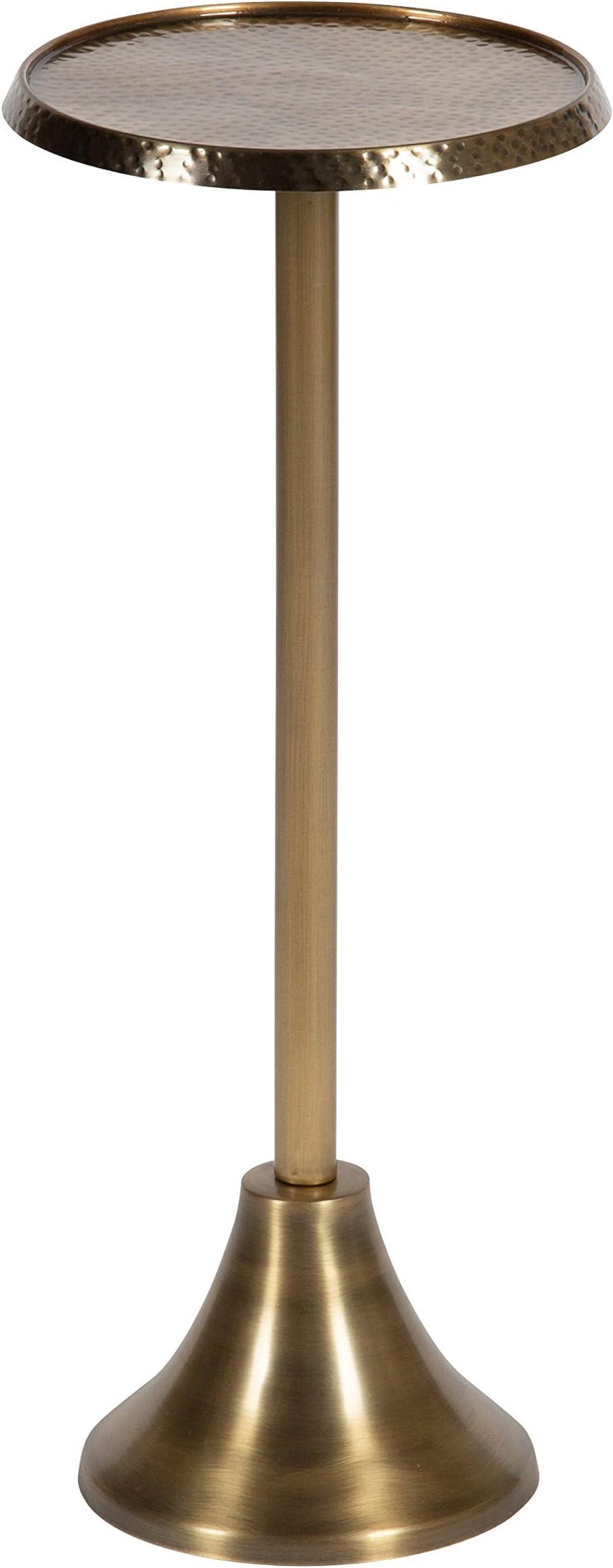 Kate and Laurel Sanzo Bohemian Side Table, 9 x 9 x 23, Gold, Decorative Pedestal End Table for Display and Storage