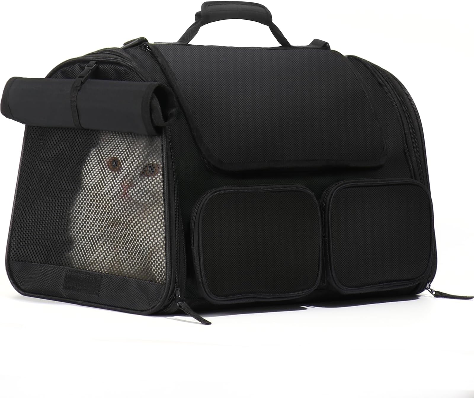 Trasportino Morbido Per Cani E Gatti SIIVTON 46x28x28 Cm - Espandibile, Airline Approved, Fino A 6 Kg - Foto 8