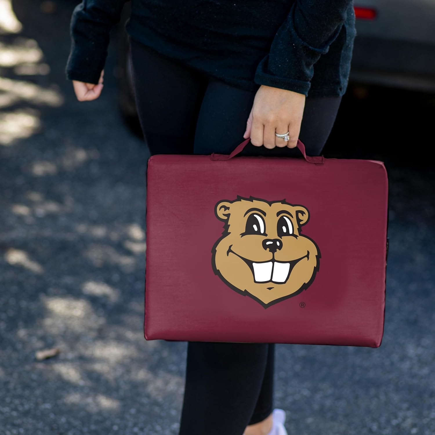 Logo Brands Minnesota Golden Gophers Goldy Face Bleacher Cushion