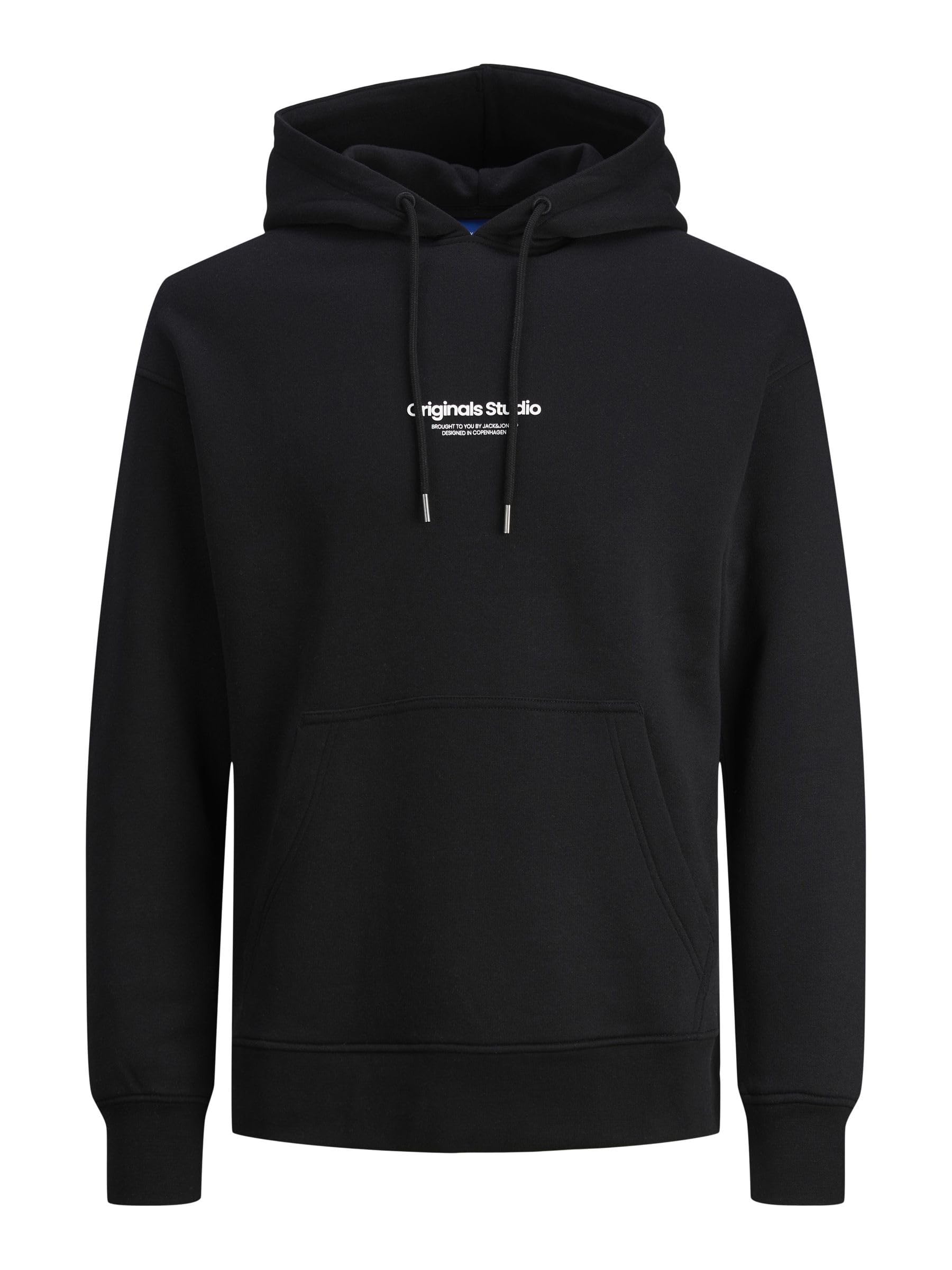 JACK & JONES Mens Jorvester Hoodie Black M
