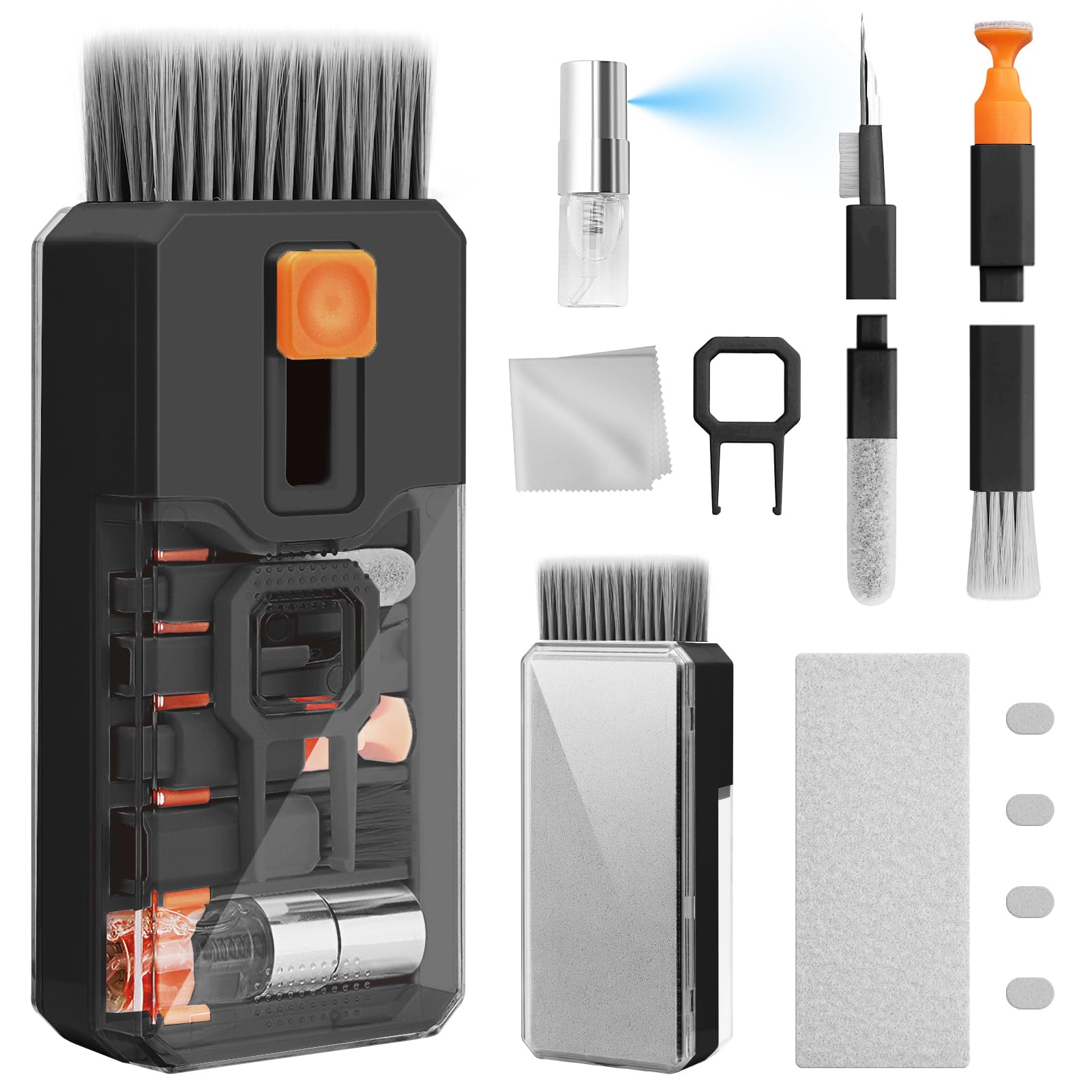 Ordilend Keyboard Cleaning Kit Laptop Cleaner All-in-One Computer Camera Cleaning Kits Brush Tool Multi-Function PC Electronic Cleaner for