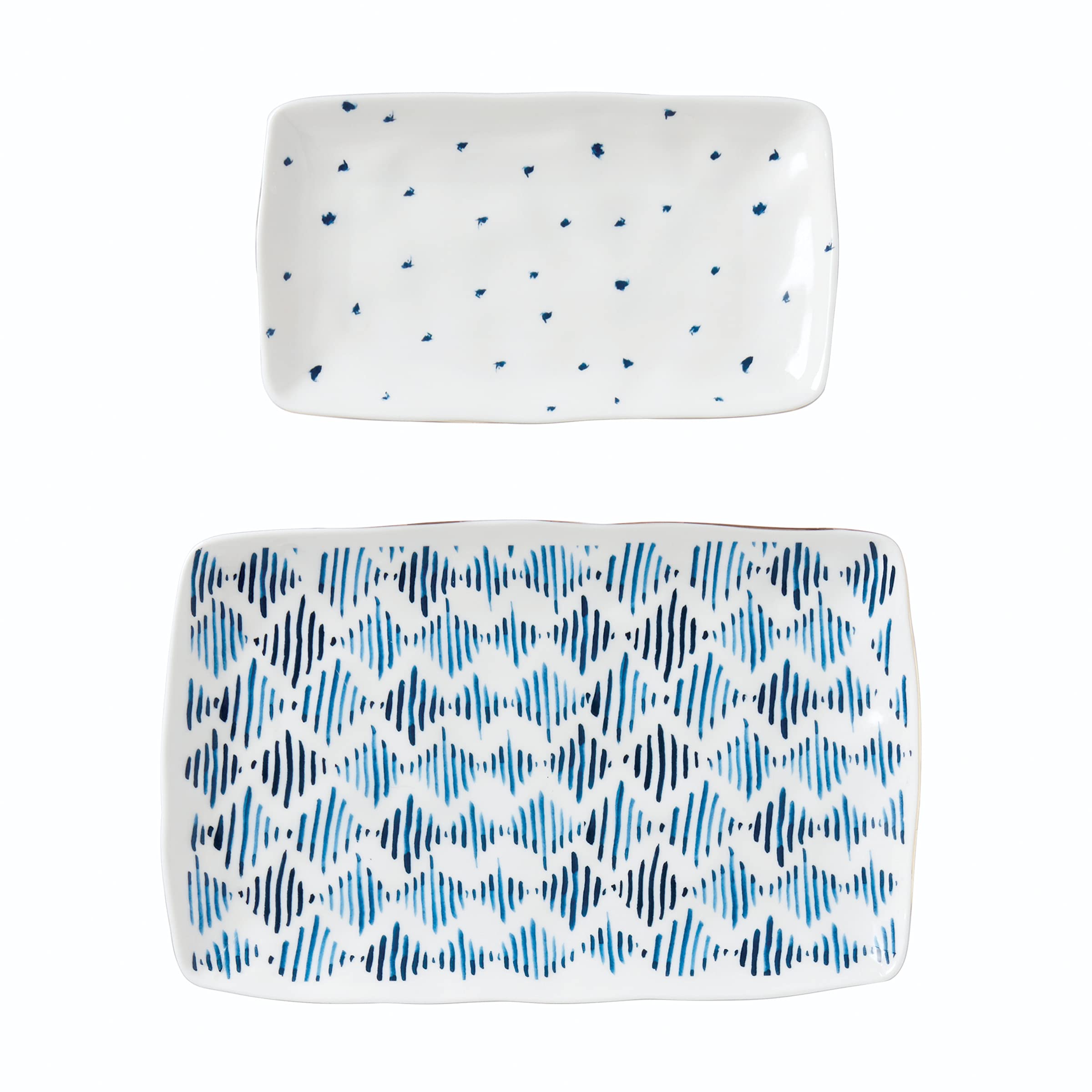 LenoxBlue Bay 2-Piece Nesting Platter Set, 2.87