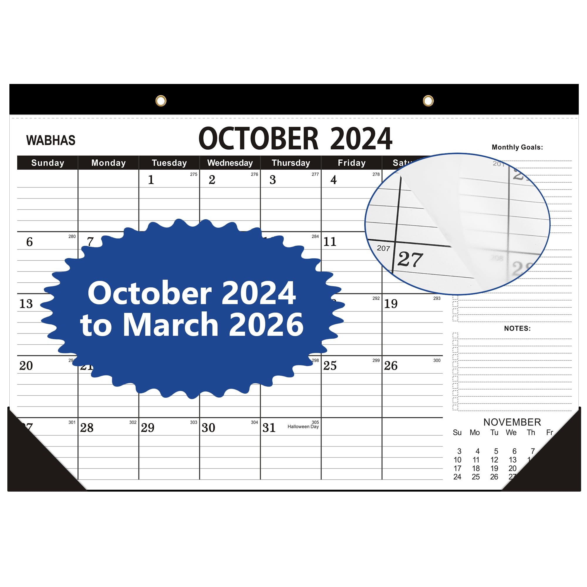 amazon-com-2025-calendar-desk-calendar-2024-2025-october-2024-to-march-2026-18-months-calendar-2024-2025-17-x-12-wall-calendar-with-to-do-list-2025-desk-calendar-with-corner-protectors-for-planning-and-organizing-office-products
