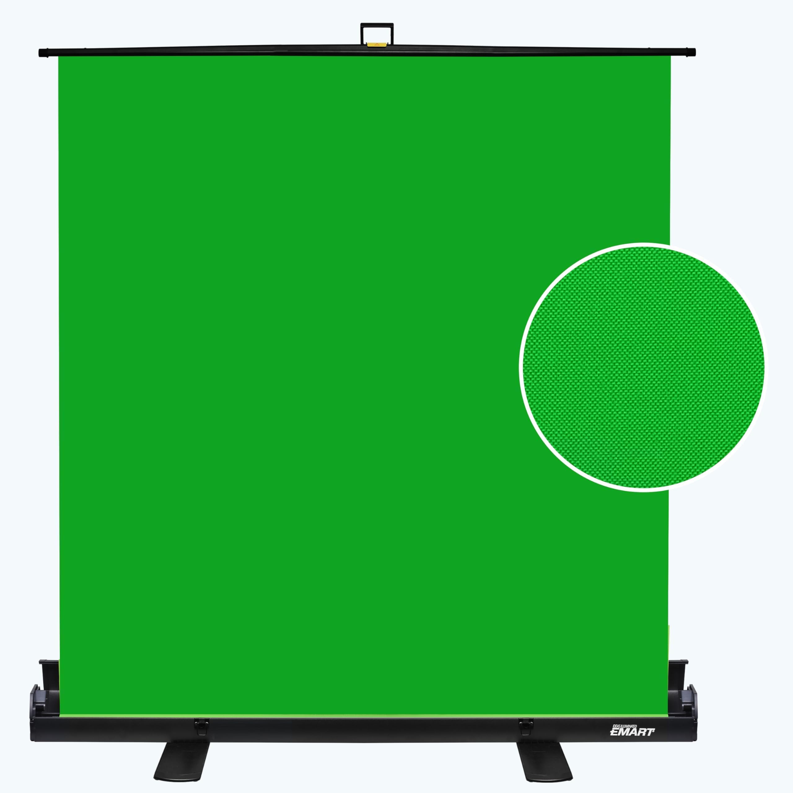 EMART Green Screen 155x200cm, Pannello Roll-up Greenscreen, Sfondo Fotografico Verde con Supporto per Studio Fotografico, Streaming, Videoconferenze, TikTok, Zoom