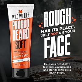 Wild Willies Round Brush and Conditioner Kit - The Better Brush for Styling Hair or Beard, with PROGRO - Softening, Hydrating, Strengthening & Nourishing for a Healthy Look