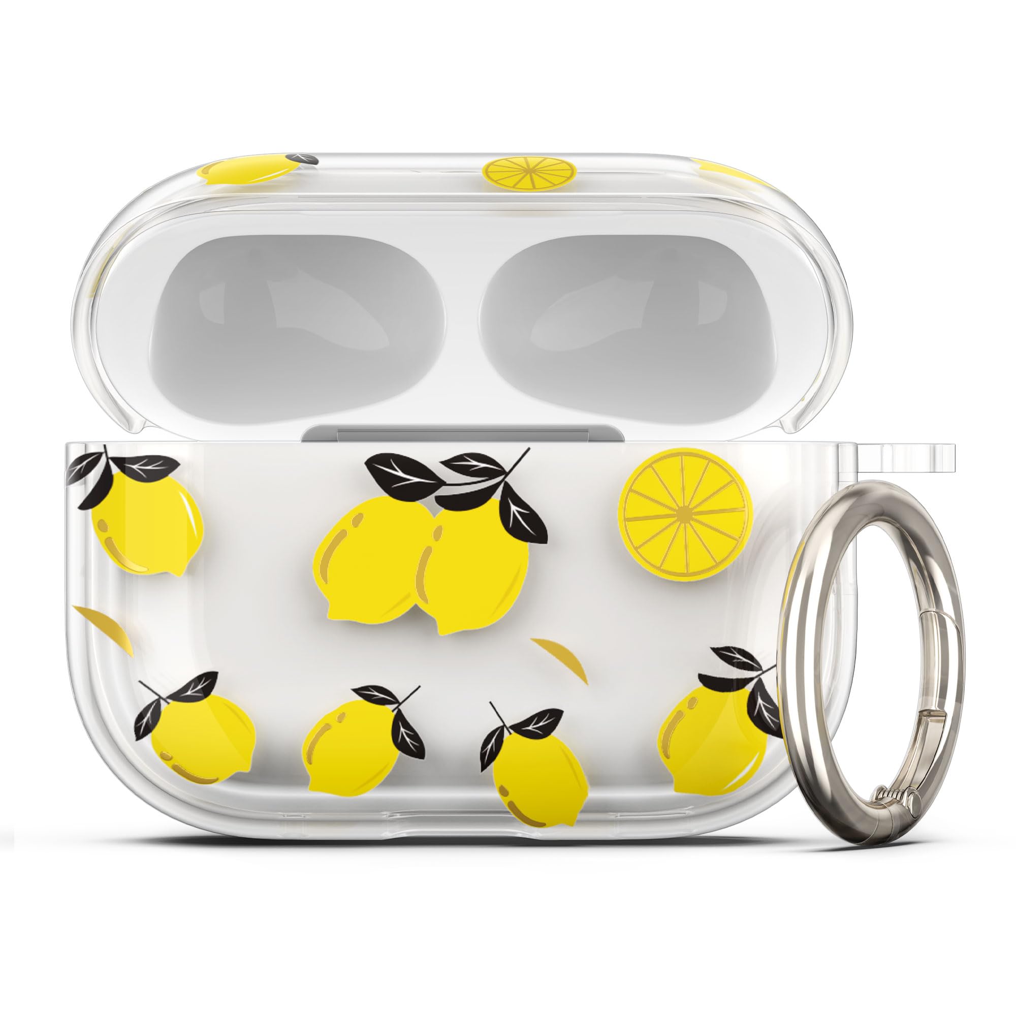 kwmobile Etui kompatybilne z Apple Airpods Pro 3 Case - Miękka ochronna obudowa TPU - Żółto-przezroczysta cytryna