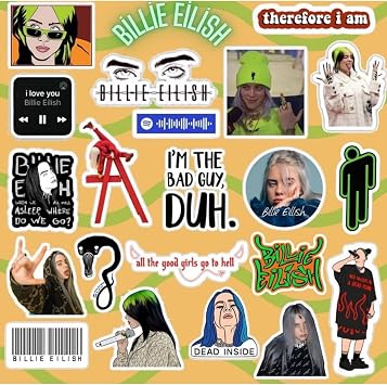 Billie Eilish Sticker Set | Laptop Notebook Phone Sticker