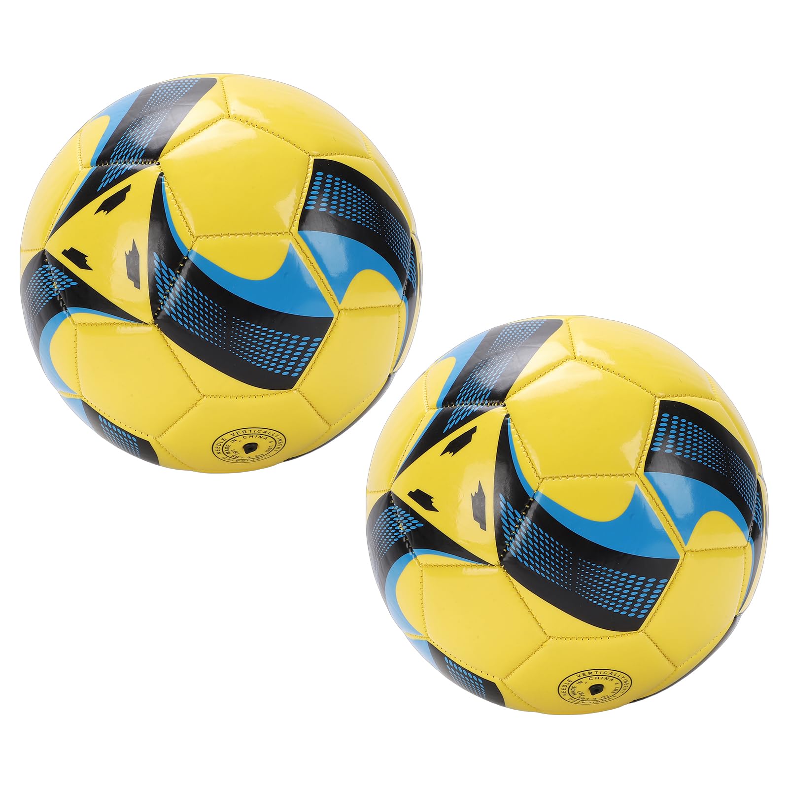 Palloni da Calcio Misura 5 da 2 Pezzi con Set di Pompe Calcio Dai Colori Vivaci per Giochi di Allenamento Indoor All'aperto per Bambini Adulti