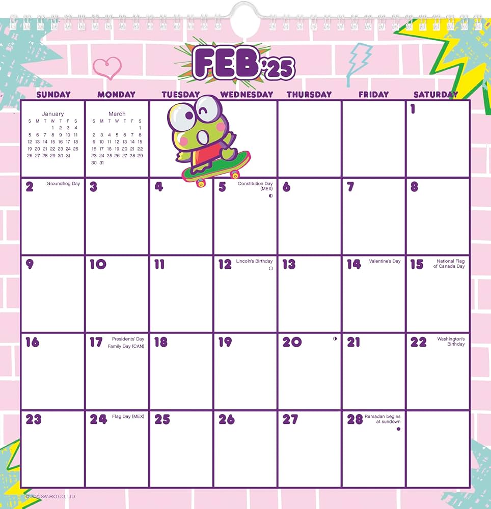 Amazon.com: 2025 Hello Kitty & Friends Spiral Wall Calendar: 9798888281680: Trends International: Books