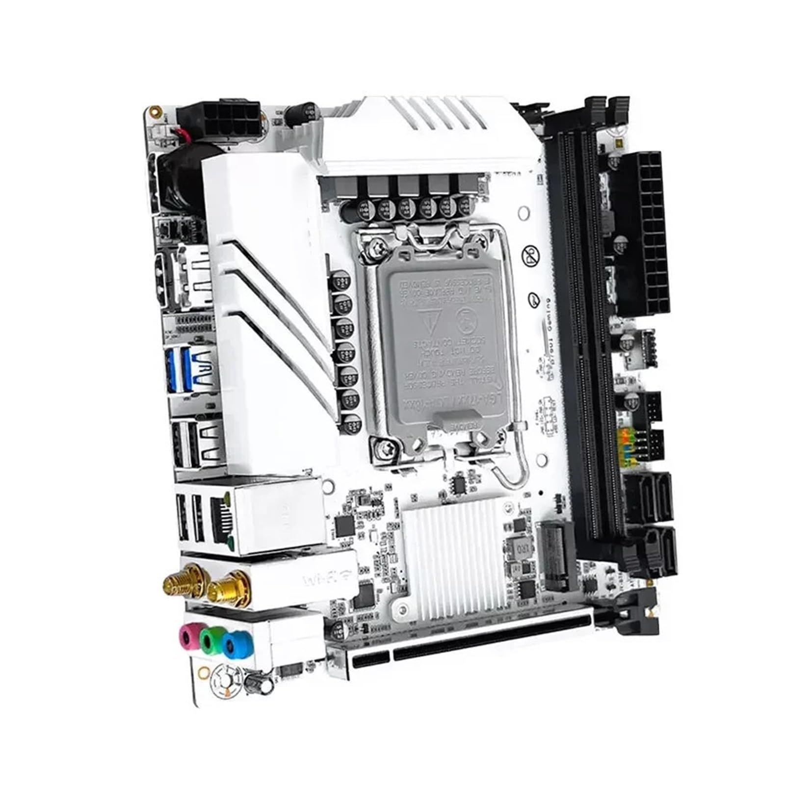 Placa Base Fit For JGINYUE B760I Placa Base for Juegos WiFi Mini ITX LGA1700 12100F 12400F 12600KF13400F14400 DDR4 64GB XMP PC de Escritorio RGB