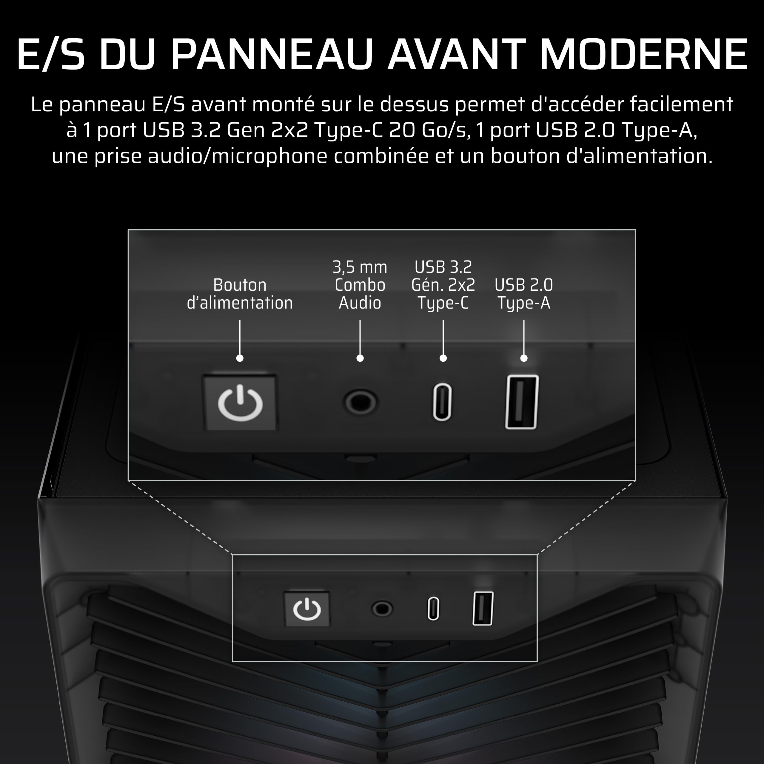 CORSAIR 3200D RS ARGB Boîtier PC Moyen Tour – 3 Ventilateurs Inclus – Fumée