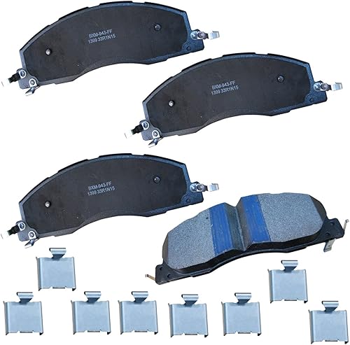 Vista 252 de Bendix Premium SBM8 - Pastillas de freno semimetálicas Premium para modelos seleccionados Buick Special, Camaro, Corvette, Phaeton, Olds F85, Vista