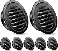 Vista 15 de Zonon 12 Piezas Rejillas de Ventilación de Sofito de Acero Inoxidable de 4 Pulgadas Redondas Cubierta de Ventilación de Secadora con Pantalla