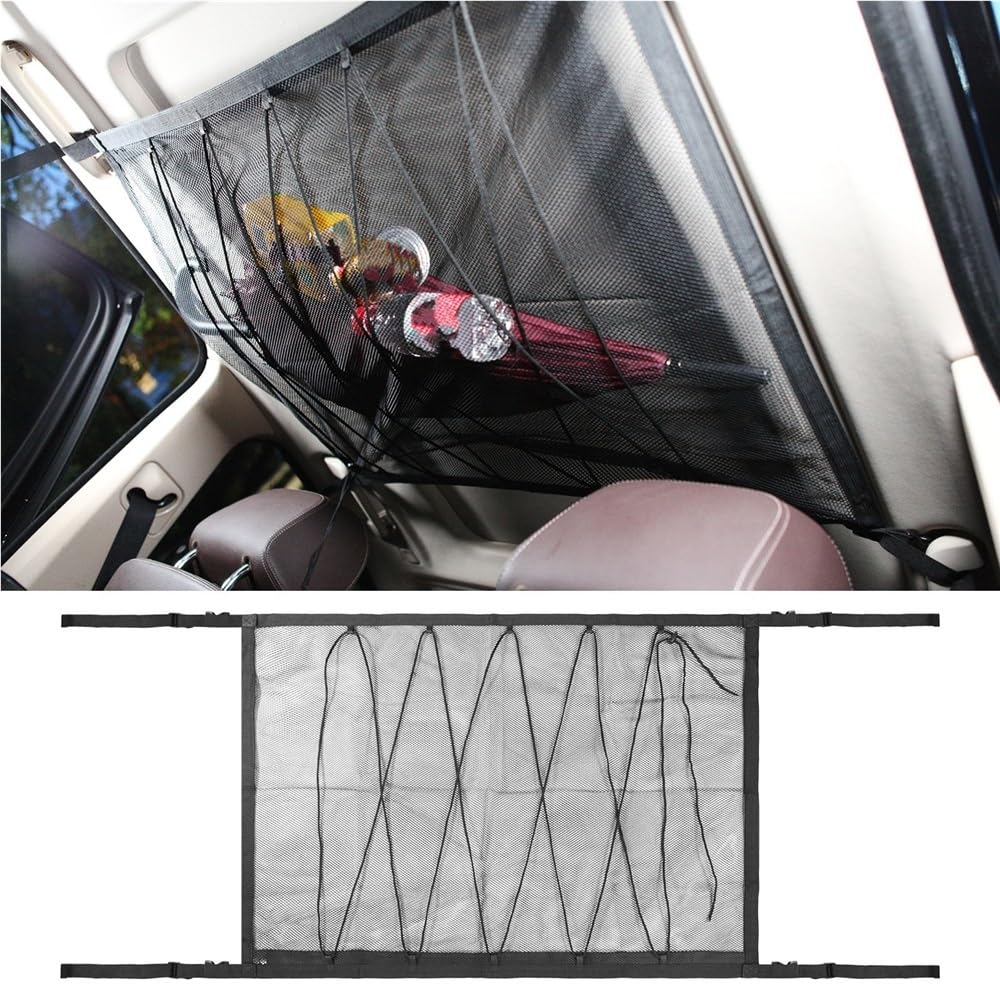 Rete Portaoggetti Auto Rete Portaoggetti per Bagagliaio Posteriore per Auto per RAV4 per XA10 XA20 XA30 XA40 XA50(Ceiling Double Net)
