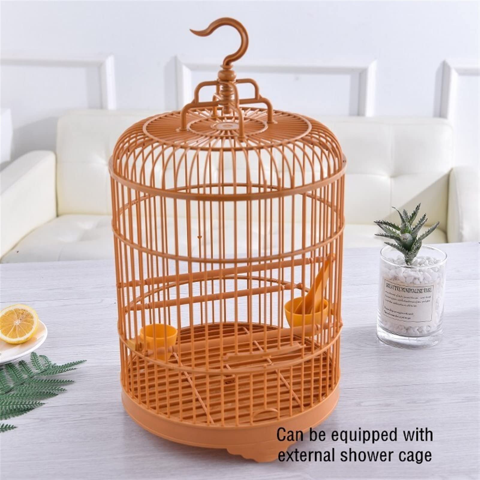 Vogelhaus Käfig Klassische Runde Vogelkäfig Kunststoff Vogel Reise Trägerhaus for Papageien Lovebird Sittiche Kleines Vogel Zubehör Vogelvoliere Vogelkäfig