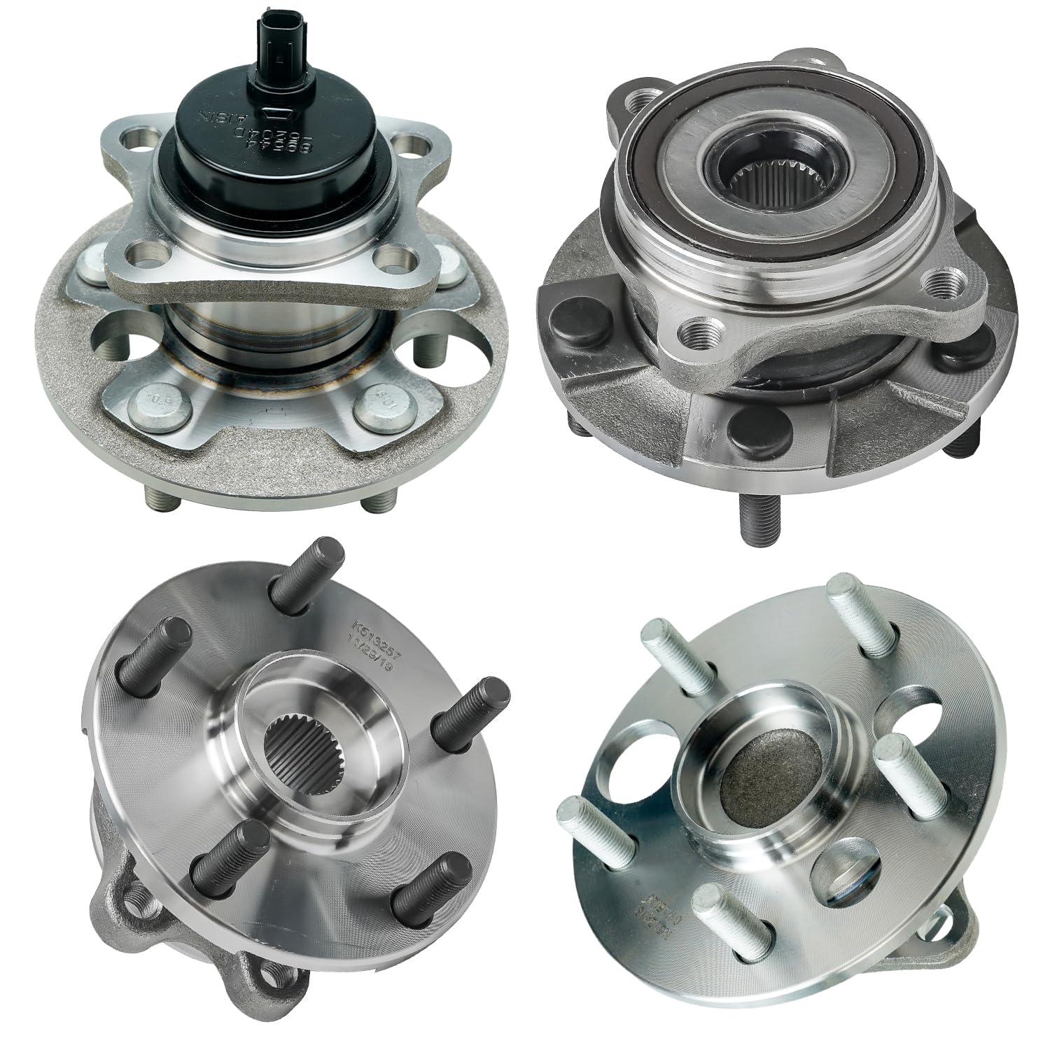 Detroit Axle - 5Lugs w/ABS Front &amp; Rear Wheel Hubs for 2008-2015 Scion xB