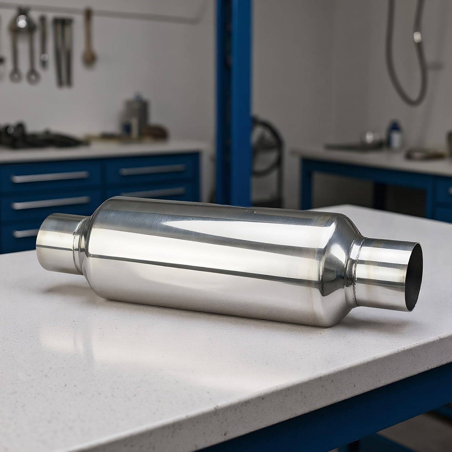 排気レゾネーター | 車両用交換用排気マフラーパイプ,高出力レゾネーター消音器 芝刈り機、バイク、自動車、トラック対応