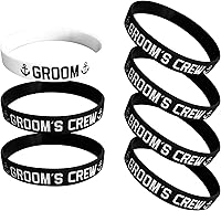 Vista 7 de Regalos de propuesta de padrinos de boda, regalos de despedida de soltero, decoraciones para hombres, paquete de 7 pulseras de silicona.