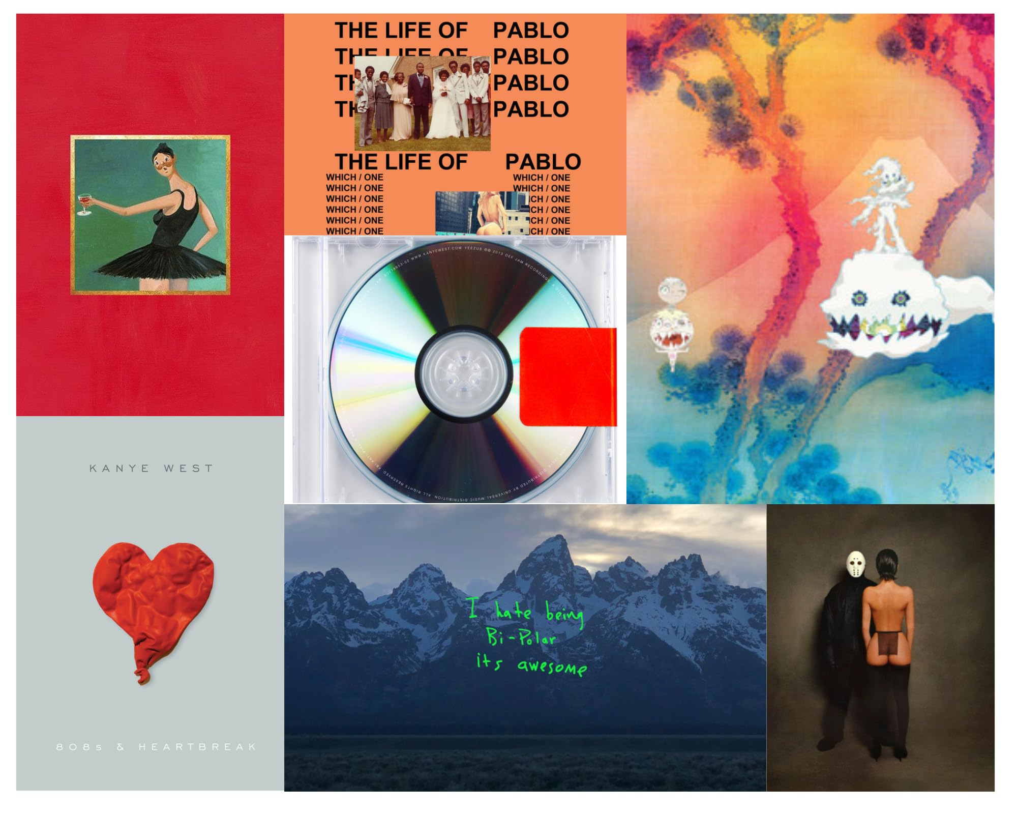 Kanye West Poster Vultures Canvas Poster Yeezus Kanye Poster Graduation Album Cover YE Poster FRAMED and UNFRAMED Poster (STYLE L, 16 X 24 FRAMED)