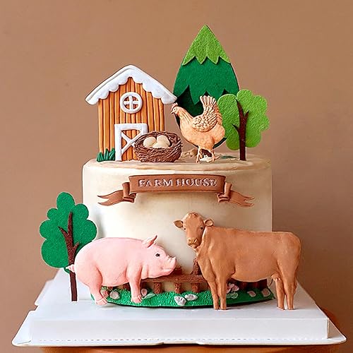 Miniatura 4 de Molde de silicona para ganado, moldes de chocolate de cerdo de gallo de granja, molde para hornear fondant de caballo para decoración de pasteles,