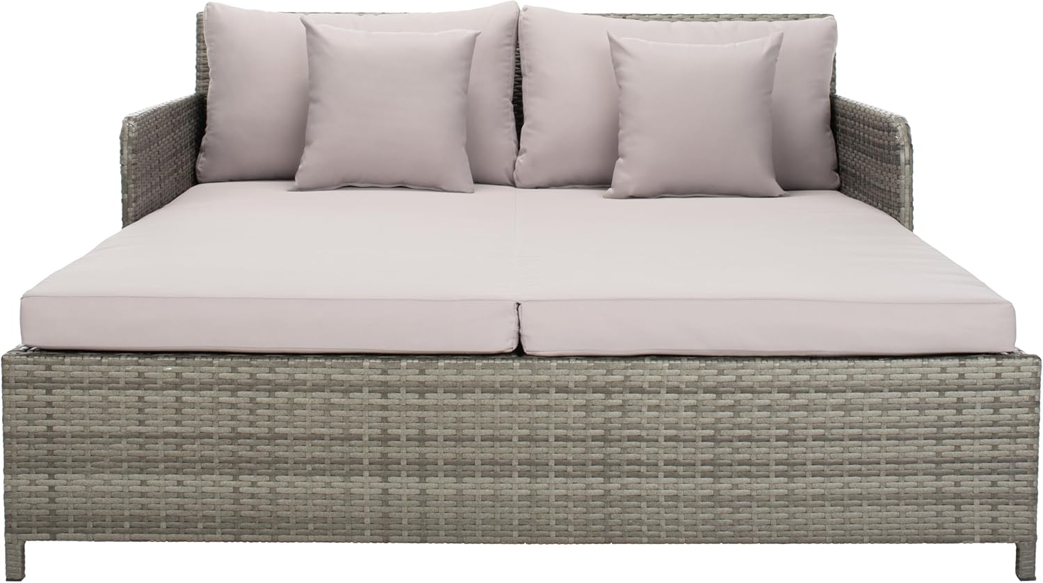 Safavieh PAT7500B Outdoor Collection Cadeo Grey Cushion Daybed