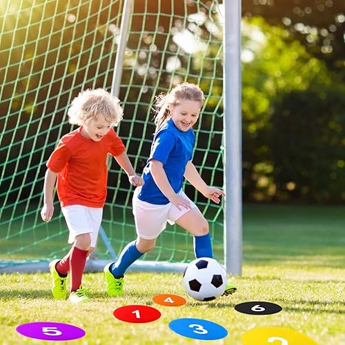 Miniatura 3 de Marcadores de suelo de punto de polietileno antideslizantes, puntos deportivos numerados numerados, marcadores de alfombra de agilidad para