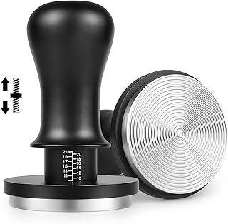 NOTSEK Coffee Tamper 54mm, Calibrated Spring Loaded 54mm Tamper with 30lbs Contact Pressure, 304 Stainless Steel Espresso ...