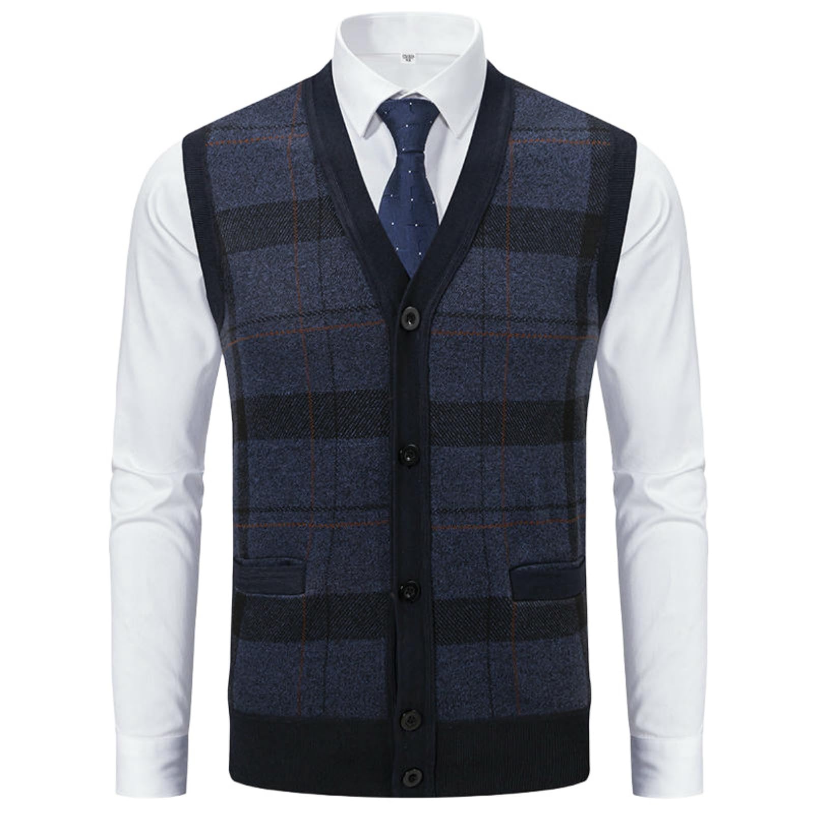 Chaleco de punto térmico de hombre ropa de abrigo ajustada para invierno 8