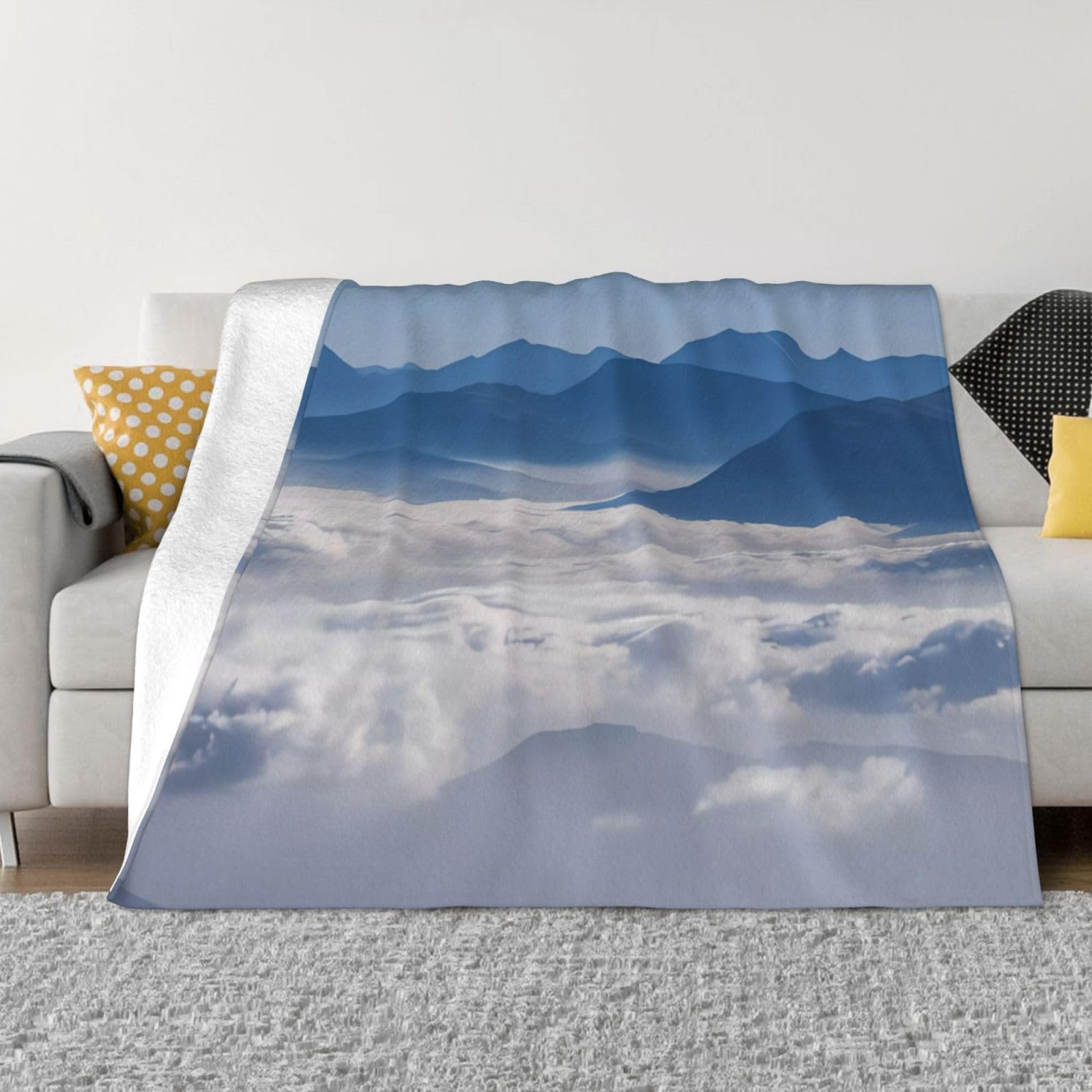 Couverture en flanelle polaire douce DEHIWI 203x152 cm pour lit et canapé