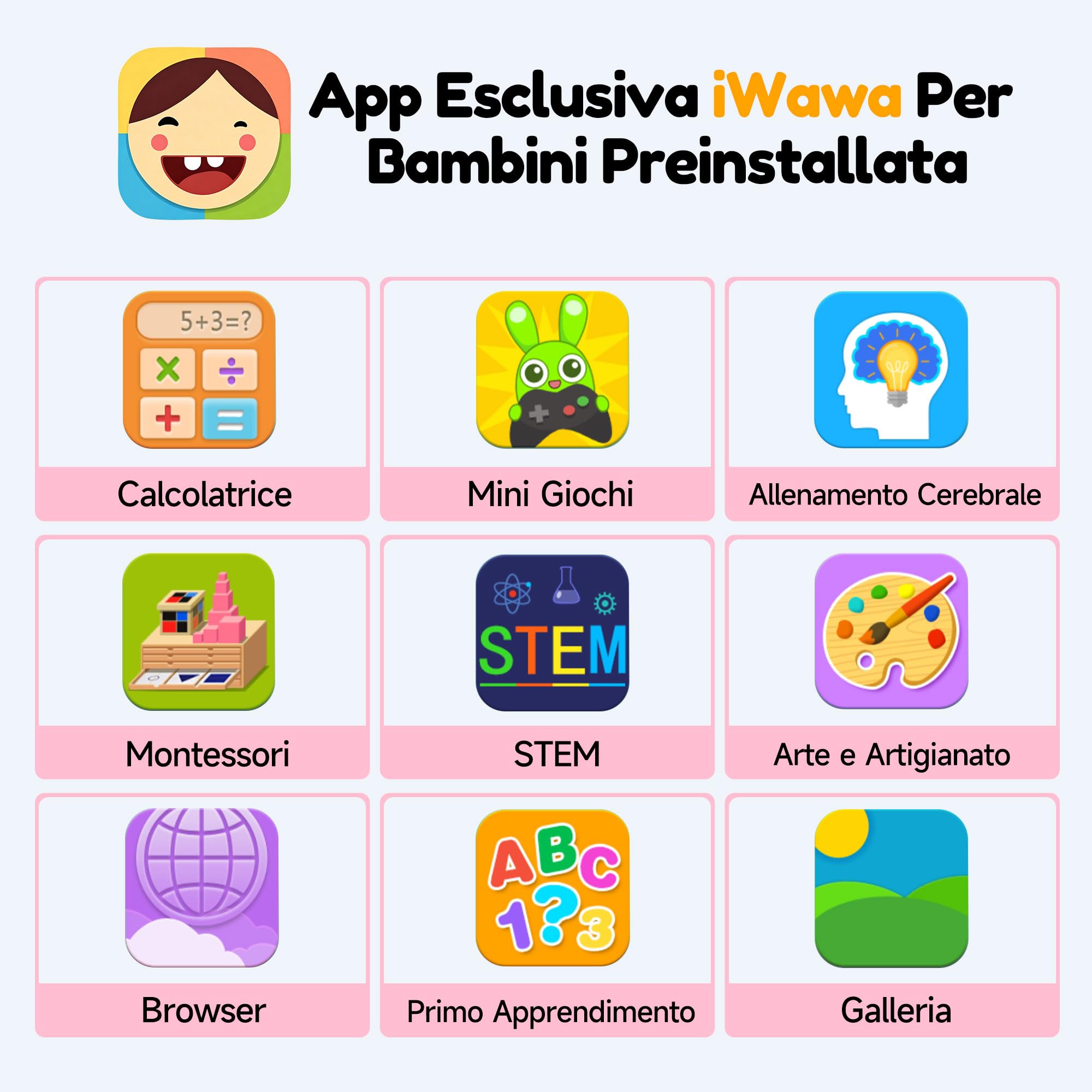 ALLDOCUBE 10" Tablet per bambini con stilo, Android 16, 64GB, 6000mAh, Rosa