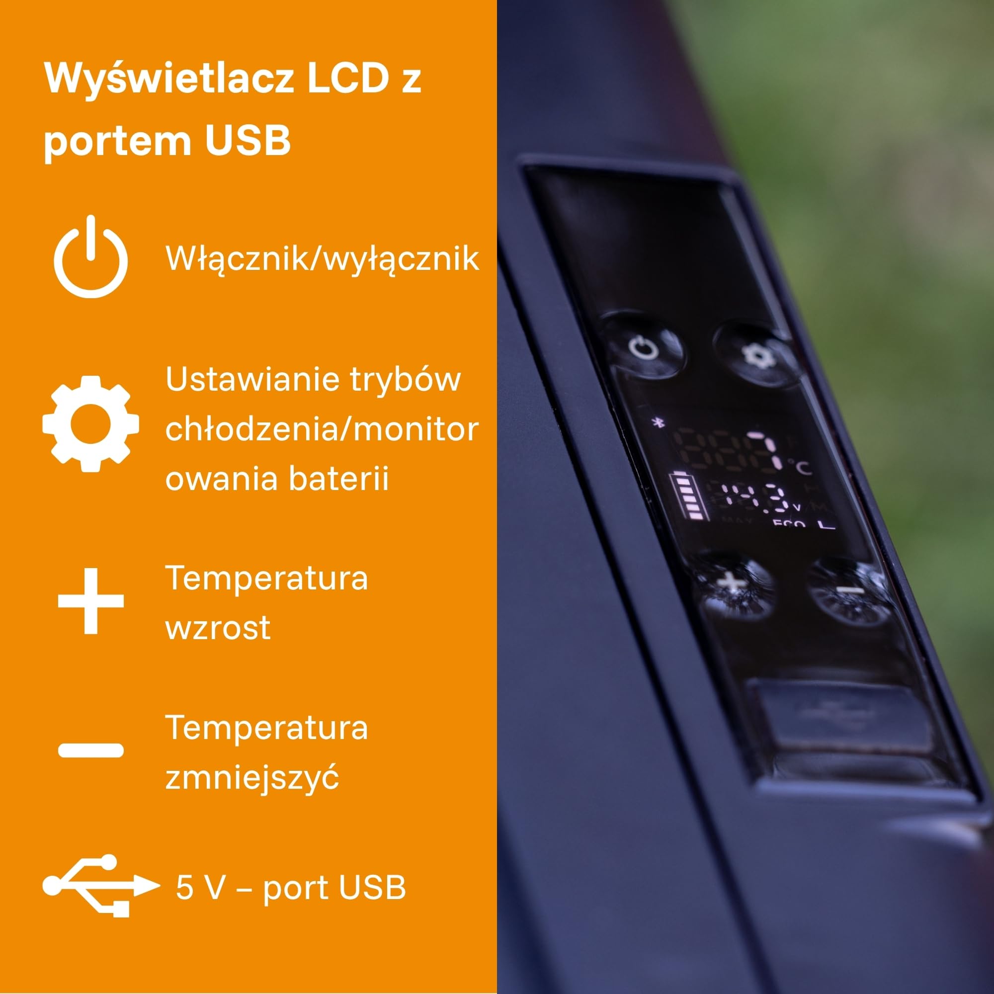 CROSS TOOLS elektryczna sprężarkowa lodówka turystyczna 37L -20°C, Camping & Auto, przenośna zamrażarka, lodówka z App, 230V/12V/24V, ICEBOX 40, 68061