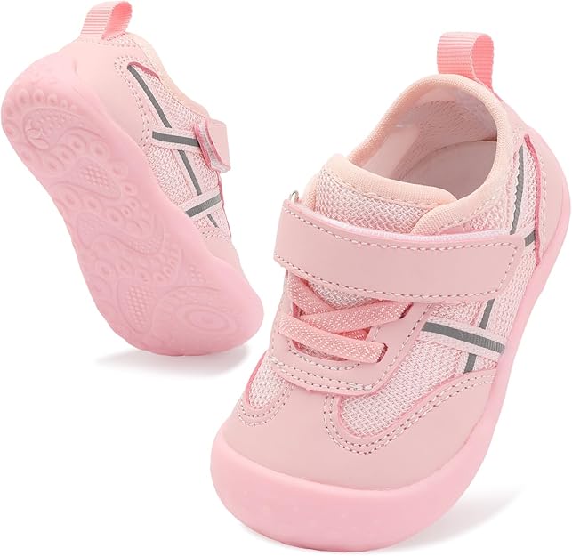 Scurtain Baby Shoes Boy Girl First Walking Shoe Infant Crib Breathable Sneakers Lightweight Barefoot Shoes for Babies