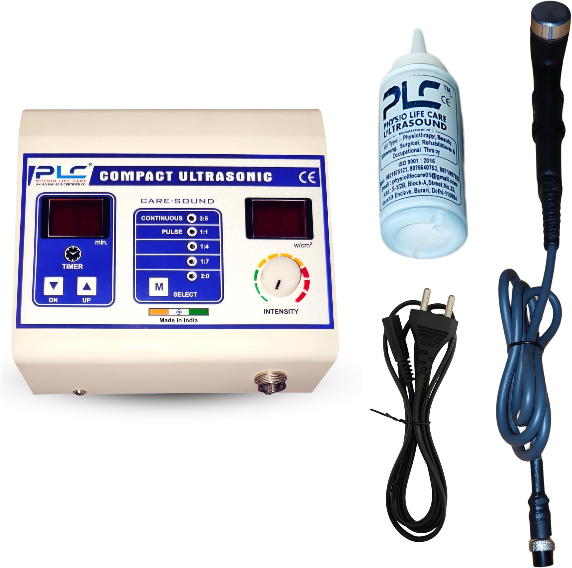 Mini Ultrasound Physiotherapy Machine, 1 Mhz Compact Therapy With Timer, Portable Mini Ultrasound Device For Pain Relief, 1 Year Warranty